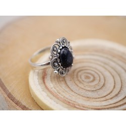 Srebrny pierścionek kwiatek- NOC KAIRU